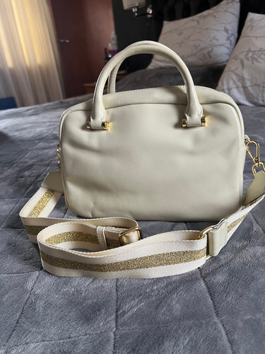 Cartera Jackie Smith Cuero Beige Lisa Oro Beige (Usado)