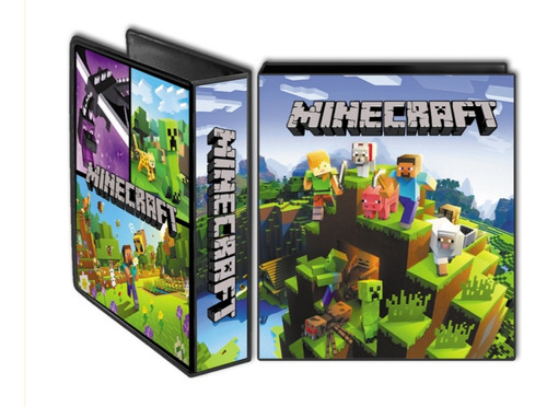 Carpeta De 3 Aros N°3 De Minecraft Escolar Video Juegos 