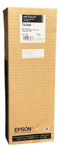 Cartucho Original Epson T6368 Negro Mate 700 Ml C13t636800