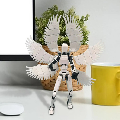 Aoli Juego De 2 Lucky Dummy T13 Figure, Robot Multiarticulado Impreso Pvc 3d, Titan 13 Action Figure, Maniquí Modelo De Actividad Cuerpo Completo, Decoraciones De Escritorio