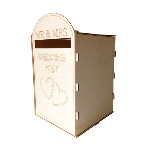 Diy De Madera Boda Buzón Mensaje Caja Con Bloquear Rústico H