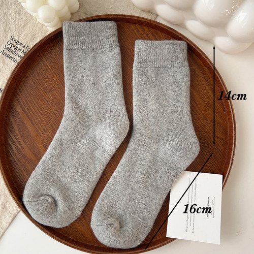4 Pares De Calcetines Unisex Gruesos Térmicos De Lana