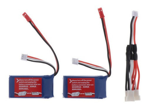 Batería De 7.4v 1100mah Con Cable Usb Para Wltoys A949 A959
