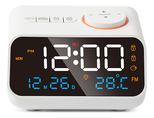 Despertador Con Radio, Reloj Digital Led, Doble Carga Usb S