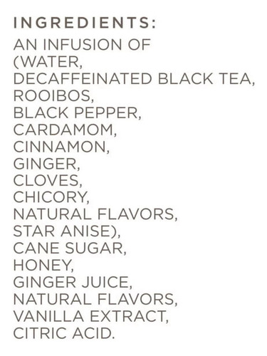 Tazo Decaf Chai Latte Ice Tea Concentrate 32 Oz (2 Pz)