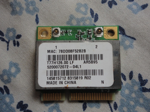 Tarjeta De Red Wifi Para Laptop Sony (Usado)