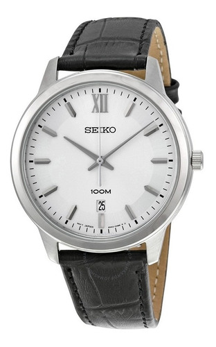 Reloj Seiko Hombre De Vestir Sur035 De Acero Y Cuero Gtía Of