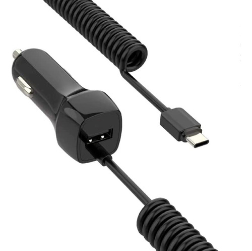 Cargador Auto Usb + Puerto Y Cable Usb C - Dual Port
