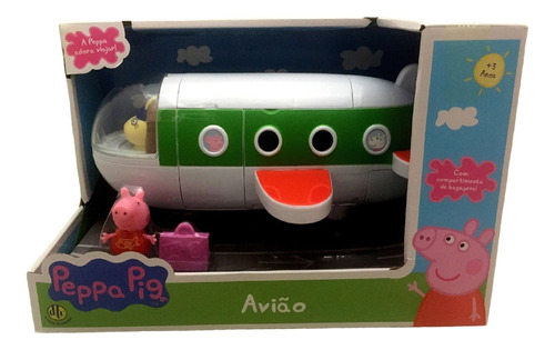 Brinquedo Veículo Avião E Mini Boneca Peppa Pig - Dtc