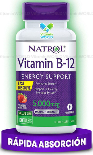Vitamina B12 Gran Absorción | Sist Nervioso & Energía 100 Pz