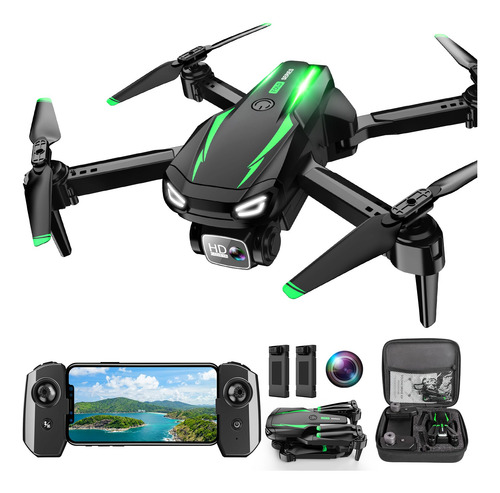 Dron Plegable 1080p Hd Quadcopter Marca Xyz Modelo Abc Verde