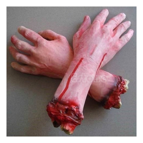 1 Pc Lifesize Humano Braço Mão Sangrenta Partes Mortas Assom