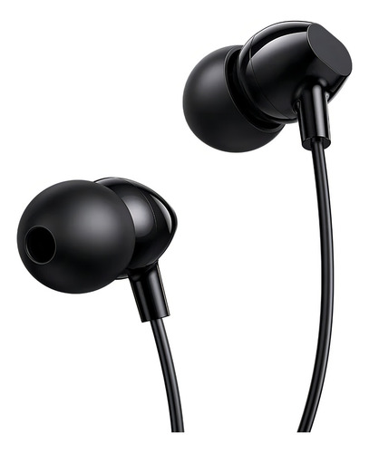 Fones de ouvido Handsfree com conector intra-auricular Usams Ep-47 Atrix de 3,5 mm, cor preta