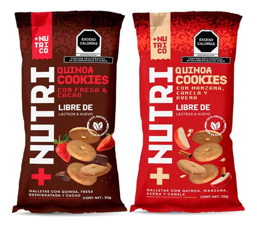 Galletas Quinoa Cookies Sin Lacteos Nutrico 900g