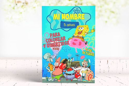 Libro Para Colorear Bob Esponja
