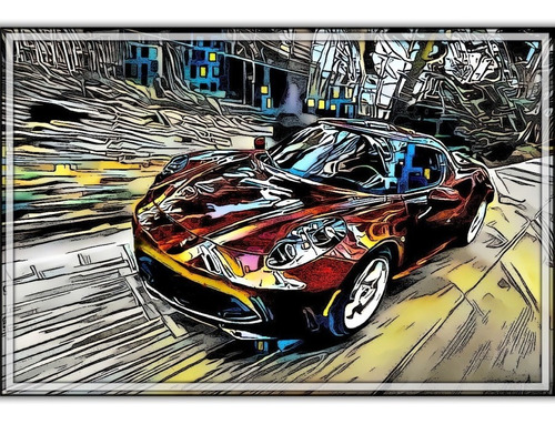 Poster Carro 50x75cm Porsche Esportivo Car Sport Decorativo