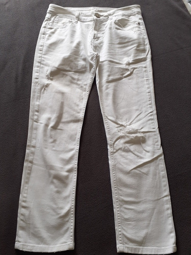 Ml Pantalon Jean Blanco Zara - T. 36/26