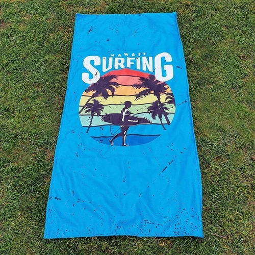 Toallón Microfibra Secado Rápido Playero Gigante 75x150cm Surfing