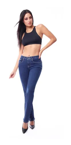 Pantalón De Mezclilla Mujer Cintura Alta Tallas Extra Dayana