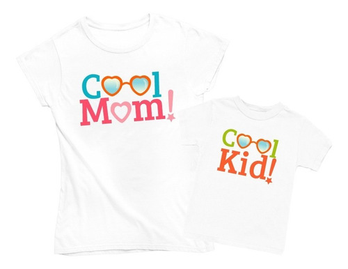 Imagen 3 de 9 de Dúo Playeras Mamá E Hija-hijo-cool Mom-día De Las Madres