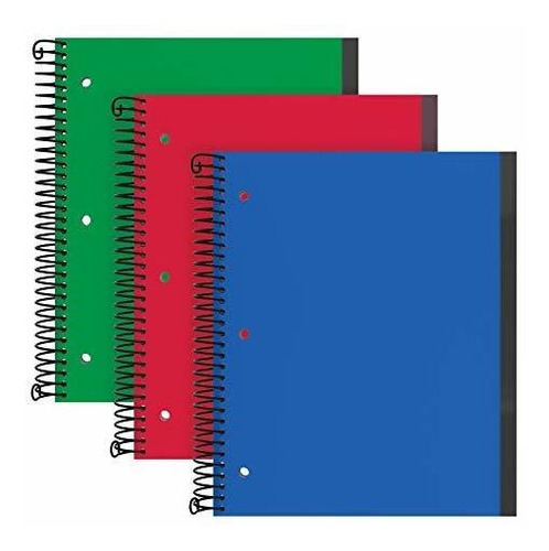 Cuaderno Espiral, Block N Paquete De 3 Cuadernos En Espiral 