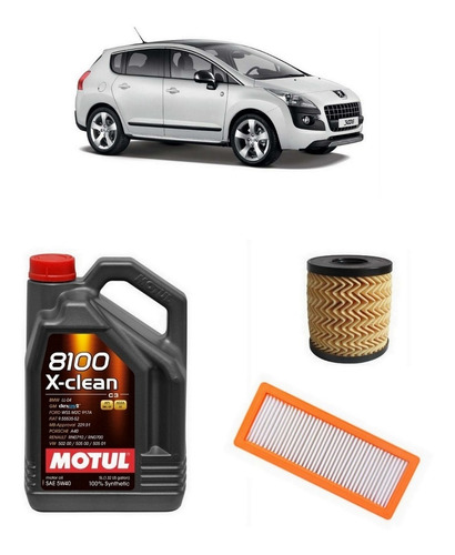 Aceite Motul 8100 + Service + Filtros X 2 - Peugeot 3008 Thp