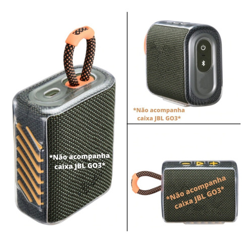 Imagem 5 de 9 de Capa Compatível C/ Jbl Go 3 + Case Proteção Alça Resistente