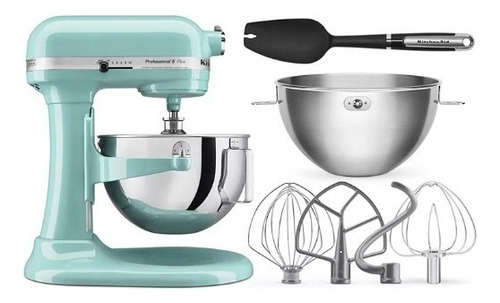 Batidora Profesional 5 Plus Kitchen Aid Accesorios Extra Color Celeste