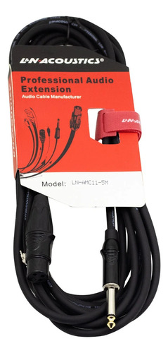 Cable Para Micrófono Jack Xlr A Plug Mono 5mts Ln-amc11-5m 
