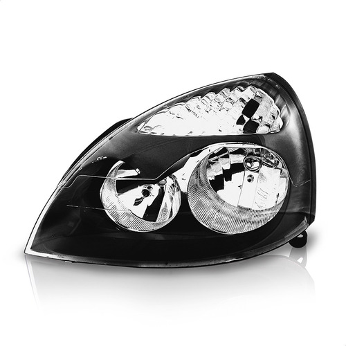 Farol Clio 03 04 2005 2006 Foco Duplo Máscara Negra Elétrico