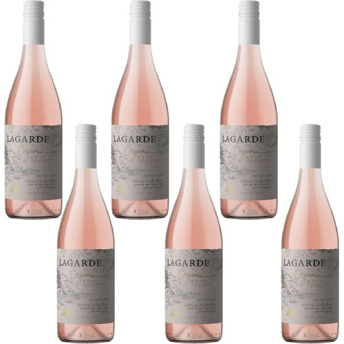 Botella De Vino Lagarde Organic Rose Rosado X750cc X6u