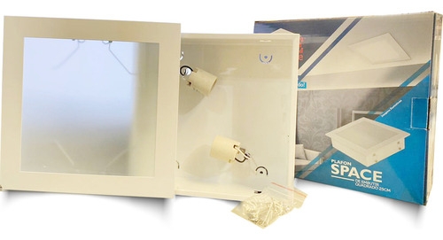 Plafon Embutir Quadrado Vidro Fosco 2 Lampadas Cod5390.25.23