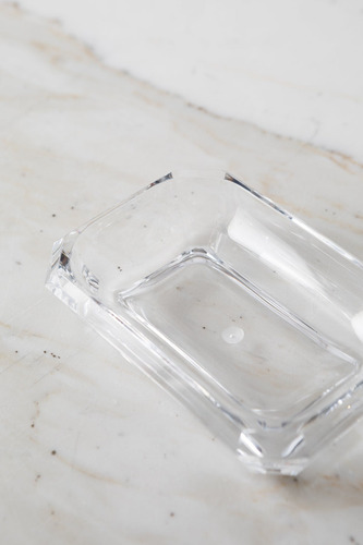 Jabonera Baño Acrílico Clear Brillante 13x8.5 Cm Binah Deco