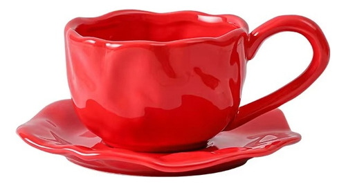 Taza De Café Rosa De Color Dopamina Para Té De La Tarde, Cer