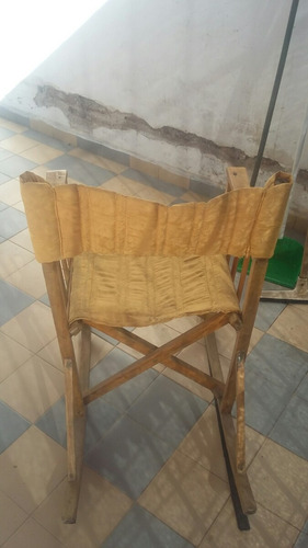 Goya Sillon De Madera Y Tela De Tapiceria