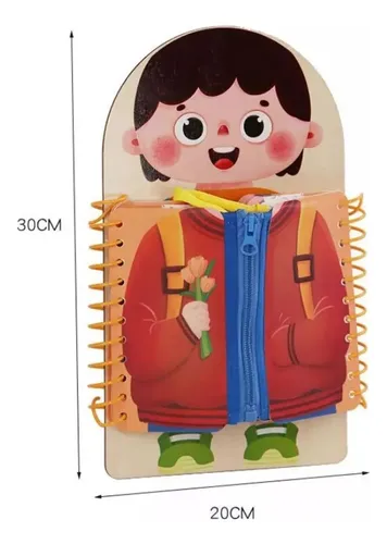 Tablero Montessori Para Aprendizaje Habilidad De Vestimenta