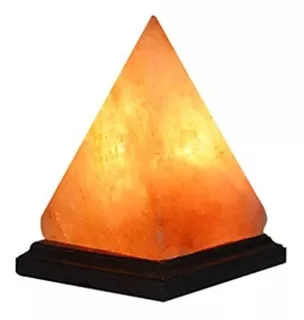 Lampara Piramide 2 A 3kg De Sal Rosada Himalaya Luz Amarilla