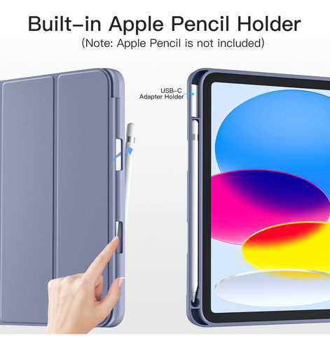 Funda Protectora Dirrelo Para Ipad A16 11 Pulgadas 2025 Gris/azul
