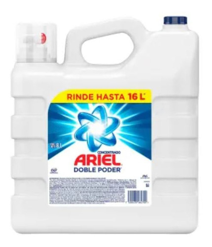 Detergente Liquido Ariel Concentrado Doble Poder 8 Lts 
