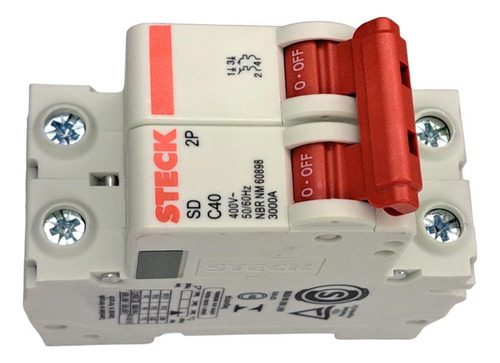 Kit C/5 - Disjuntor Steck ''din'' Bipolar 40a. C
