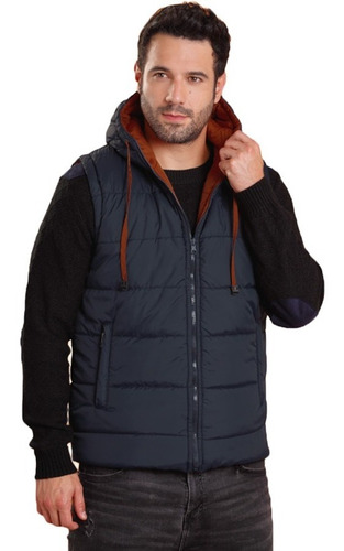 Chaleco Hombre Acolchado Impermeable Bolsillo Interno