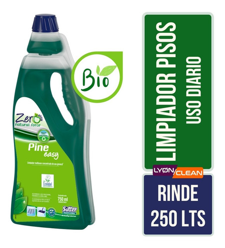 Detergente Para Superficies Biodegradable Sutter Zero Pine