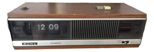 Rádio Relógio Sony Palheta Mod. 8fc-79w - Leia Descrição #av Marrom (Usado)