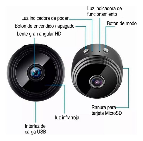 H Mini Cámaras De Seguridad Wifi Inalambrico Vigilancia Hd