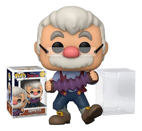 Funko Pop Pinocho Geppetto 1028 Acordeon Gepeto Protector