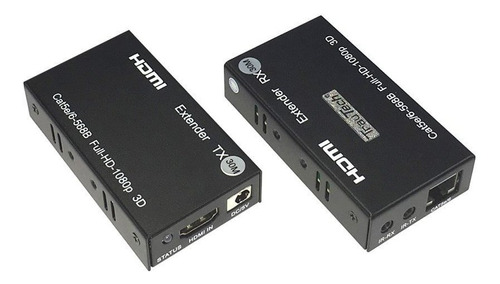 Kit Extender Hdmi Trautech Por 1 Utp Cat 6 Hasta 30 Metros