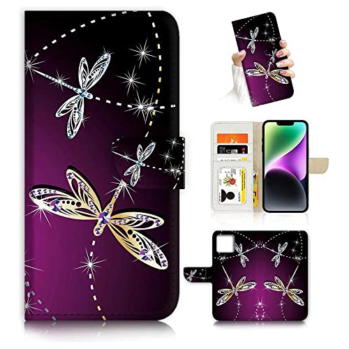 Funda Cartera Para iPhone 14 Fancy Flower-02