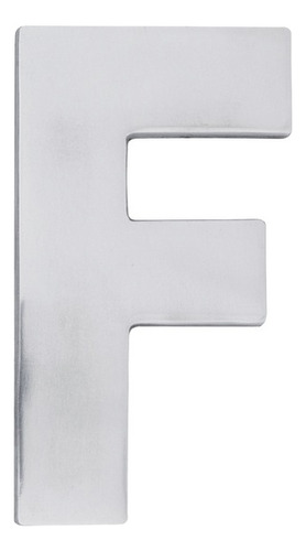 Letra Casa F 22cm Parafusar Alumínio Cinza