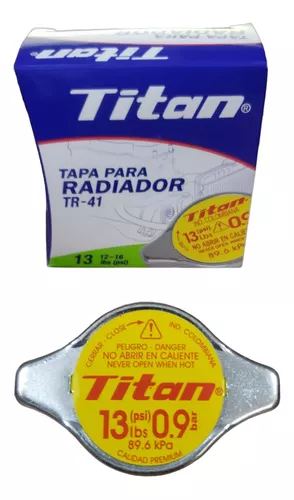 Tapa de radiador grande 13 Libras = 0.9 Bares - Marca Titan