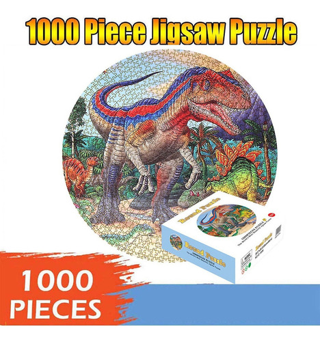 Puzzles 1000 Unidades De Dinossauro Difícil Com Imagem Color